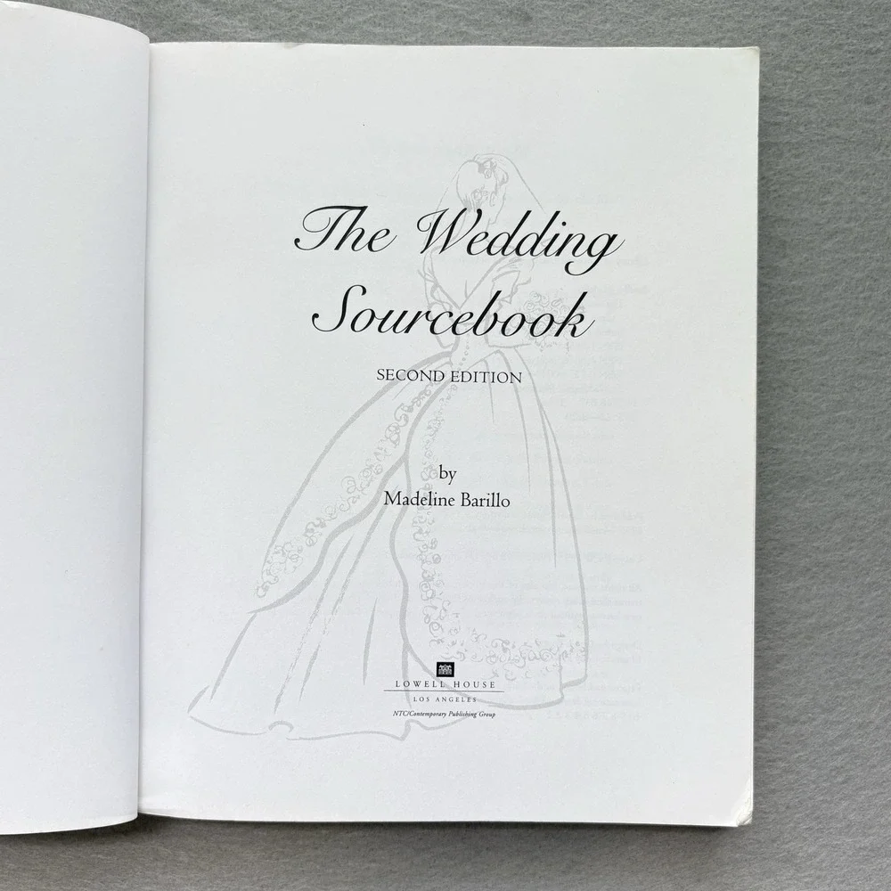 Vintage 1996 The Wedding Sourcebook Book Brides‎ Wedding Planning Guide Classic